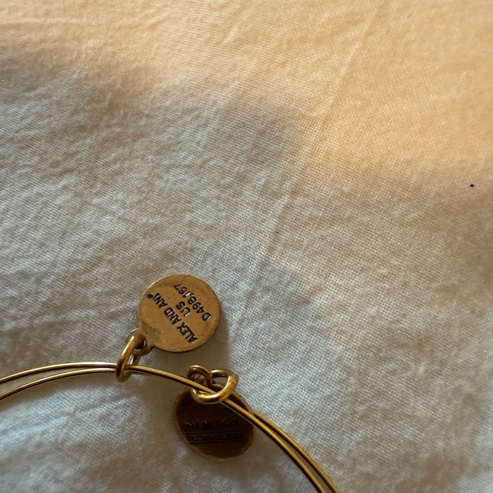 Alex and Ani Gold Beaded Bangle Bracelet-Limited Edition - Picture 3 of 3